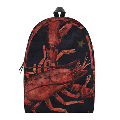 Watercolor Cancer Zodiac Sign Print Backpack