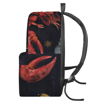 Watercolor Cancer Zodiac Sign Print Backpack