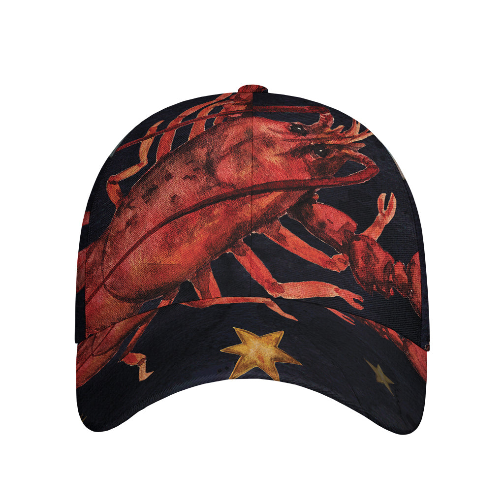 Watercolor Cancer Zodiac Sign Print Baseball Cap