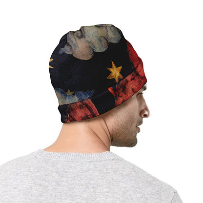 Watercolor Cancer Zodiac Sign Print Beanie