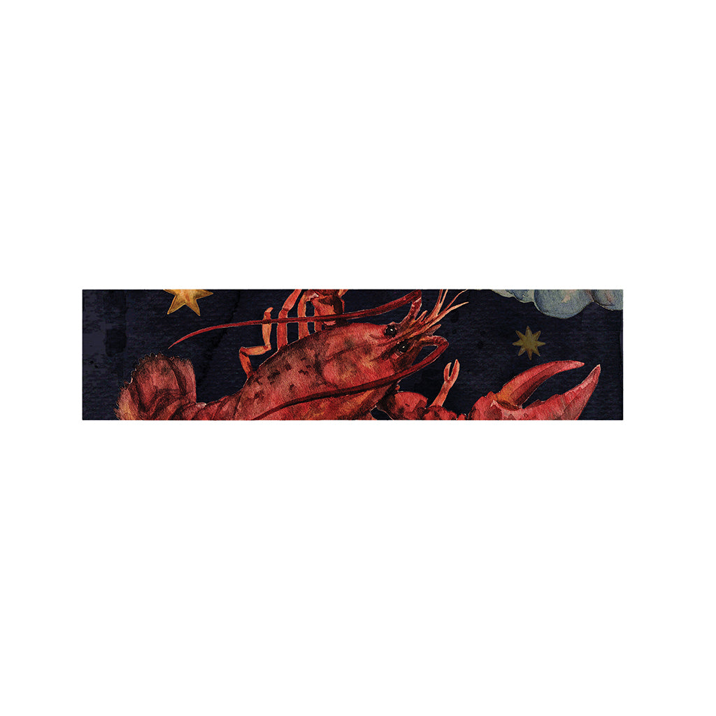 Watercolor Cancer Zodiac Sign Print Bed Runner