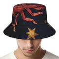 Watercolor Cancer Zodiac Sign Print Bucket Hat