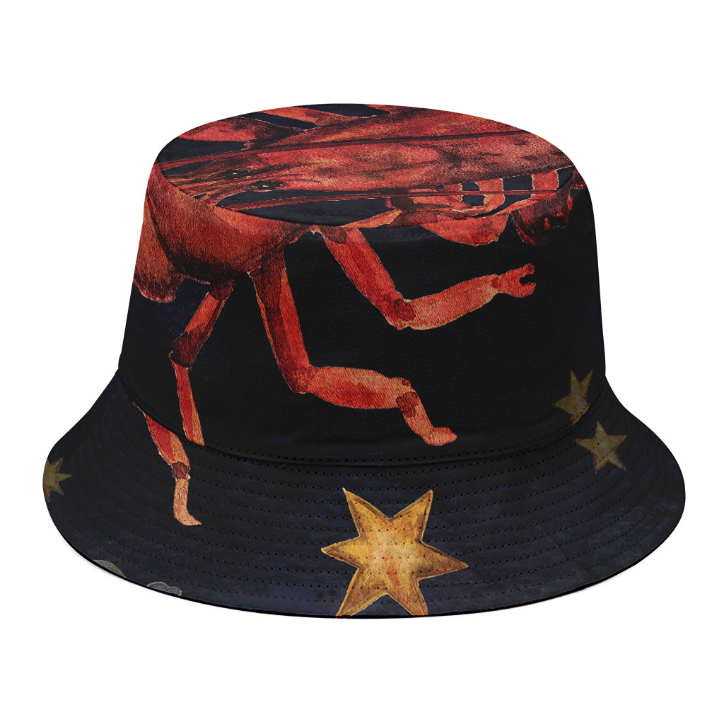 Watercolor Cancer Zodiac Sign Print Bucket Hat