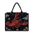 Watercolor Cancer Zodiac Sign Print Canvas Tote Bag