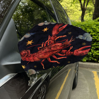Watercolor Cancer Zodiac Sign Print Car Side Mirror Covers