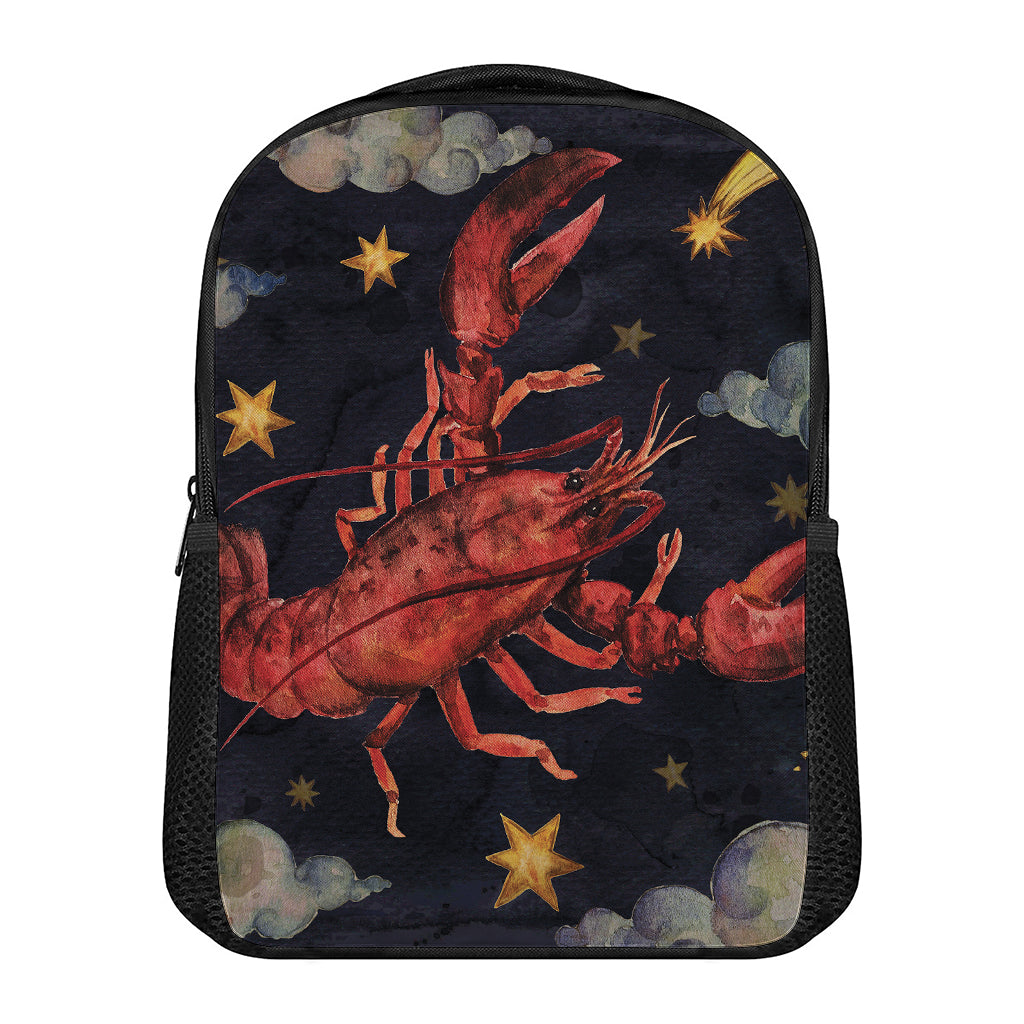 Watercolor Cancer Zodiac Sign Print Casual Backpack