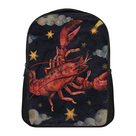 Watercolor Cancer Zodiac Sign Print Casual Backpack