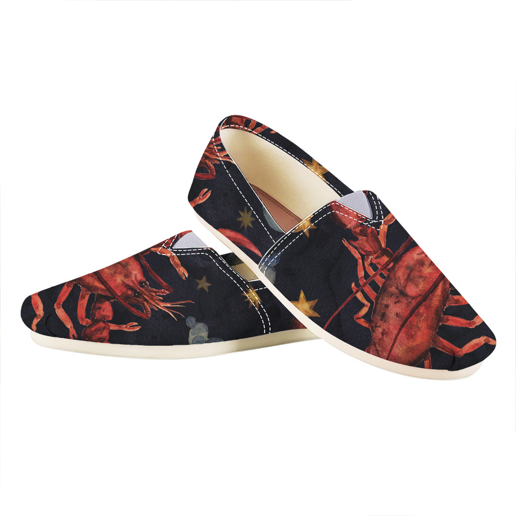 Watercolor Cancer Zodiac Sign Print Casual Shoes