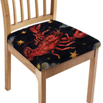 Watercolor Cancer Zodiac Sign Print Chair Cushion Cover