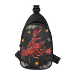 Watercolor Cancer Zodiac Sign Print Chest Bag