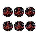 Watercolor Cancer Zodiac Sign Print Coaster Set