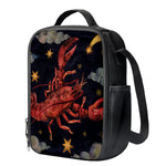 Watercolor Cancer Zodiac Sign Print Crossbody Lunch Bag