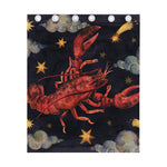 Watercolor Cancer Zodiac Sign Print Curtain