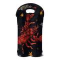 Watercolor Cancer Zodiac Sign Print Double Neoprene Wine Tote