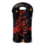 Watercolor Cancer Zodiac Sign Print Double Neoprene Wine Tote