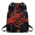 Watercolor Cancer Zodiac Sign Print Drawstring Backpack