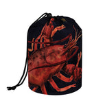 Watercolor Cancer Zodiac Sign Print Drawstring Makeup Bag