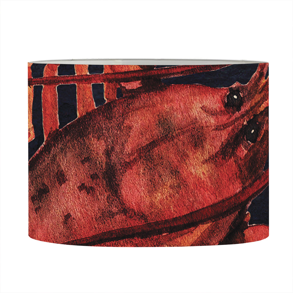 Watercolor Cancer Zodiac Sign Print Drum Lamp Shade