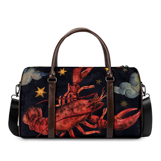 Watercolor Cancer Zodiac Sign Print Duffle Bag
