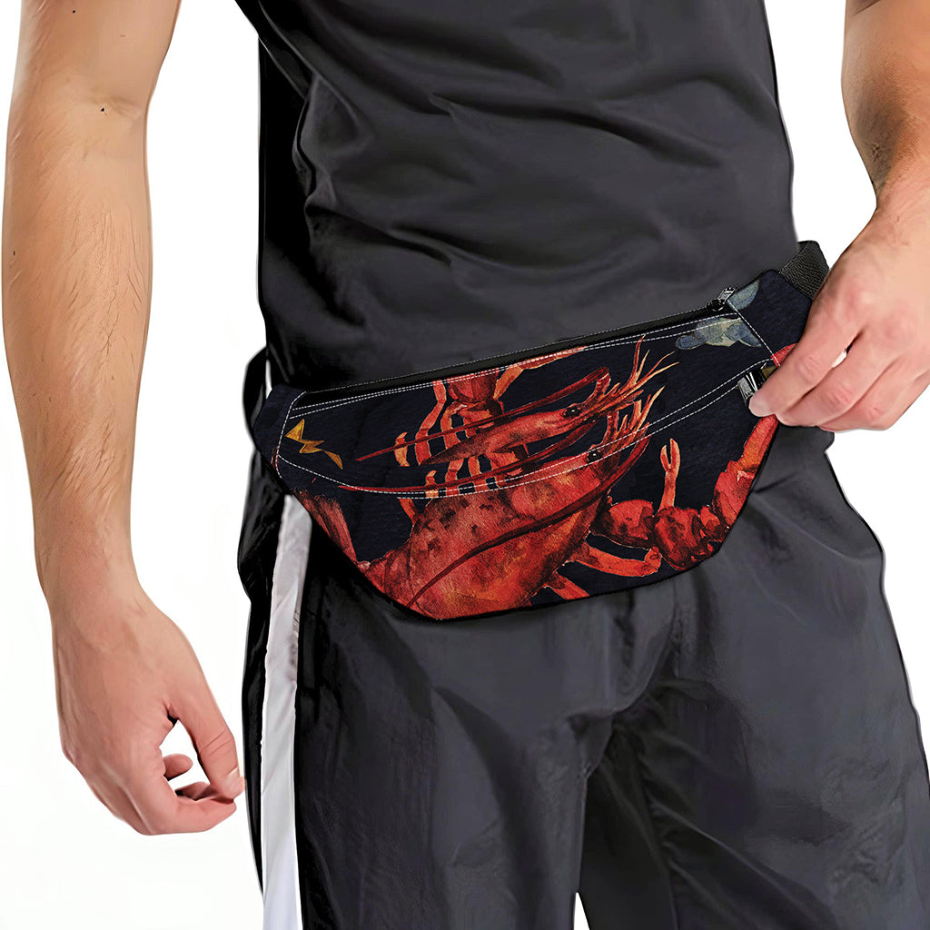 Watercolor Cancer Zodiac Sign Print Fanny Pack
