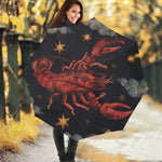 Watercolor Cancer Zodiac Sign Print Foldable Umbrella