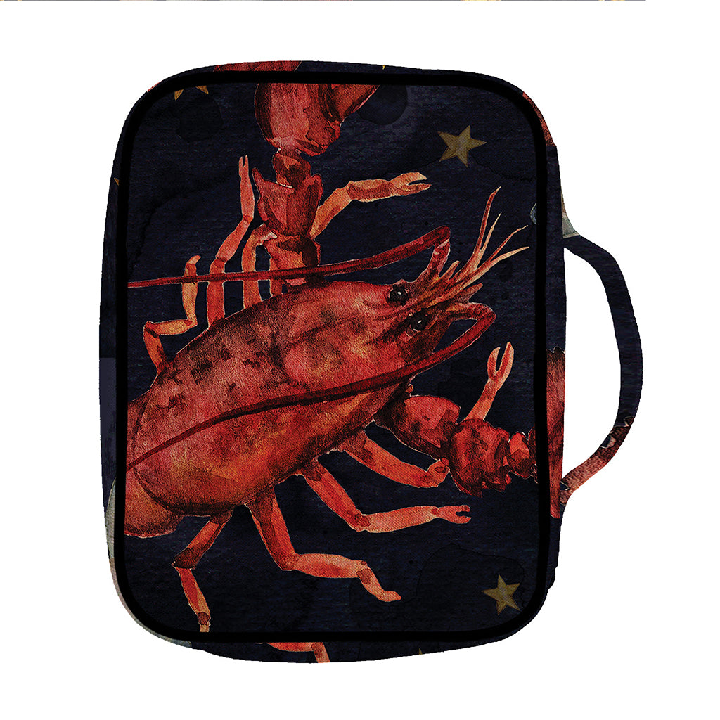 Watercolor Cancer Zodiac Sign Print Front Pocket Bible Bag
