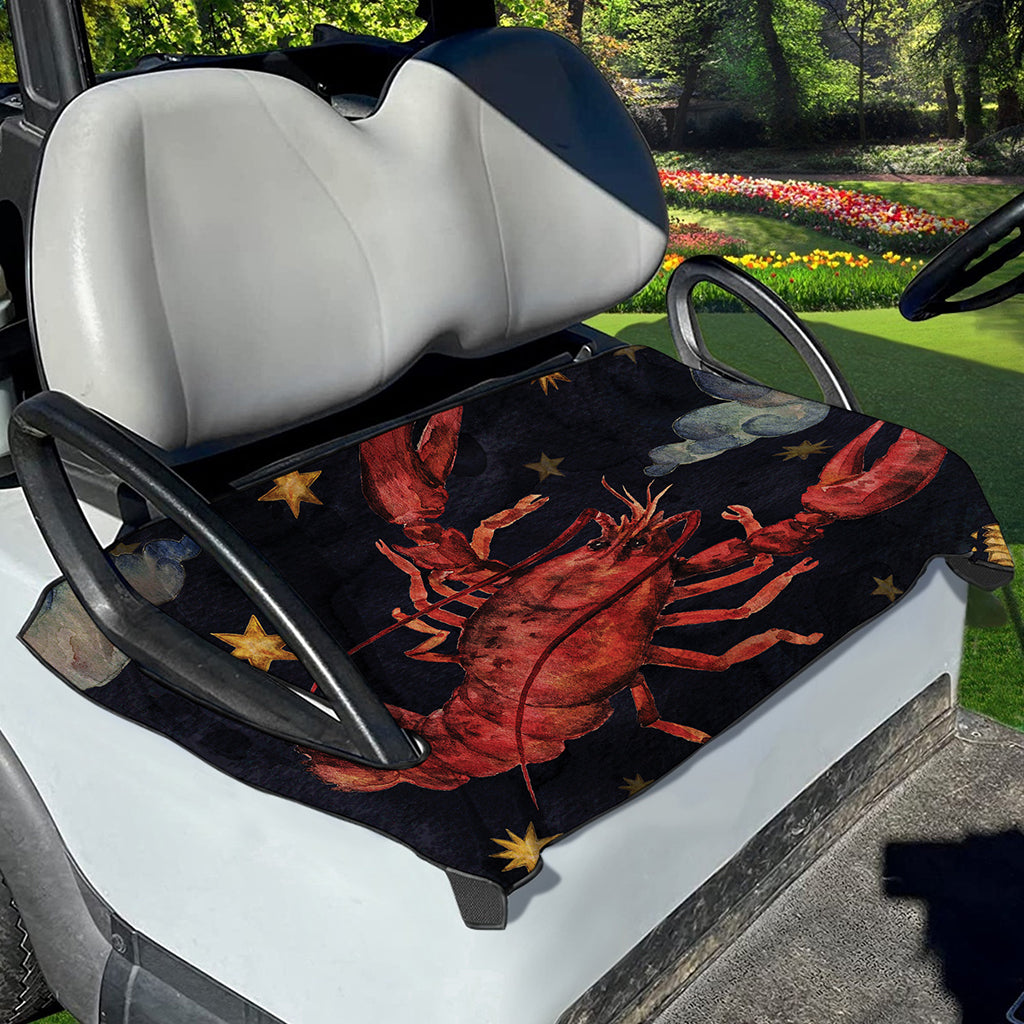 Watercolor Cancer Zodiac Sign Print Golf Cart Seat Cover