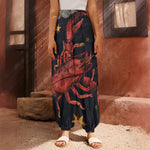 Watercolor Cancer Zodiac Sign Print Harem Pants