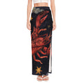 Watercolor Cancer Zodiac Sign Print High Slit Maxi Skirt