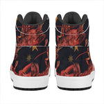 Watercolor Cancer Zodiac Sign Print High Top Leather Sneakers