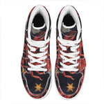 Watercolor Cancer Zodiac Sign Print High Top Leather Sneakers