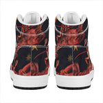 Watercolor Cancer Zodiac Sign Print High Top Leather Sneakers