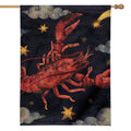 Watercolor Cancer Zodiac Sign Print House Flag