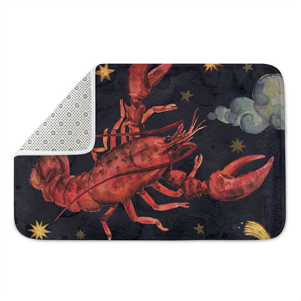 Watercolor Cancer Zodiac Sign Print Indoor Door Mat