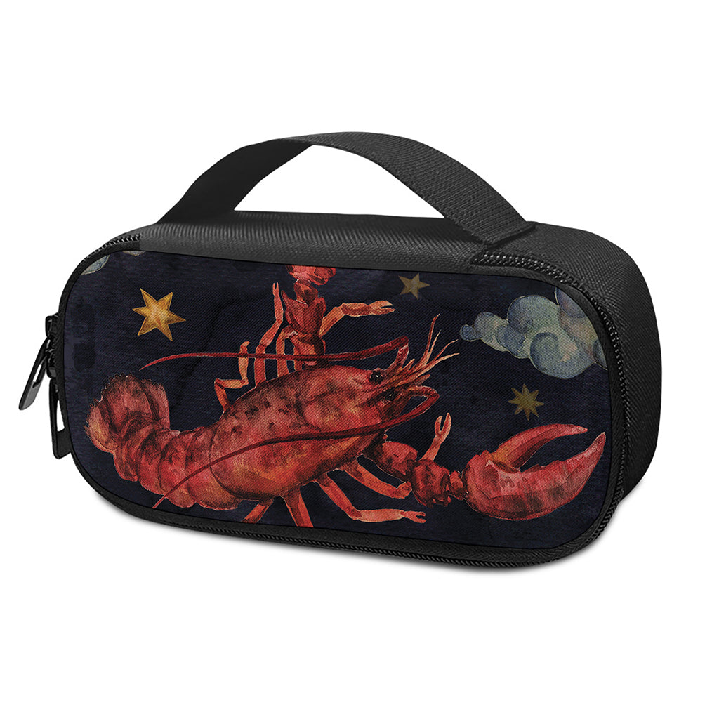 Watercolor Cancer Zodiac Sign Print Insulin Cooler Travel Case