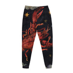 Watercolor Cancer Zodiac Sign Print Jogger Pants