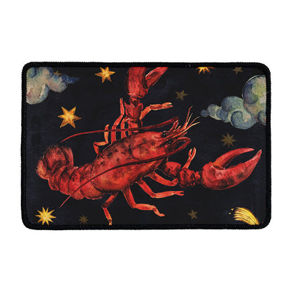 Watercolor Cancer Zodiac Sign Print Kitchen Mat
