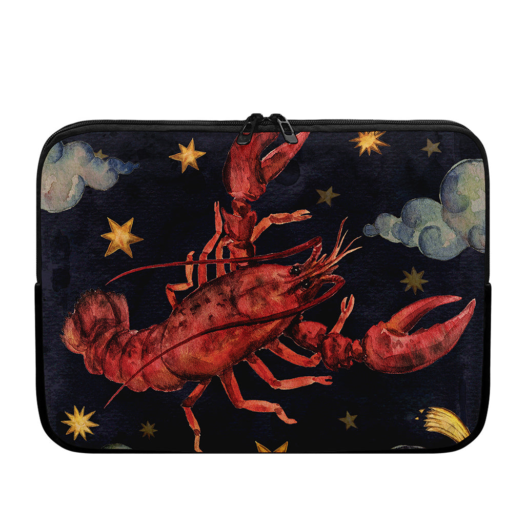Watercolor Cancer Zodiac Sign Print Laptop Sleeve