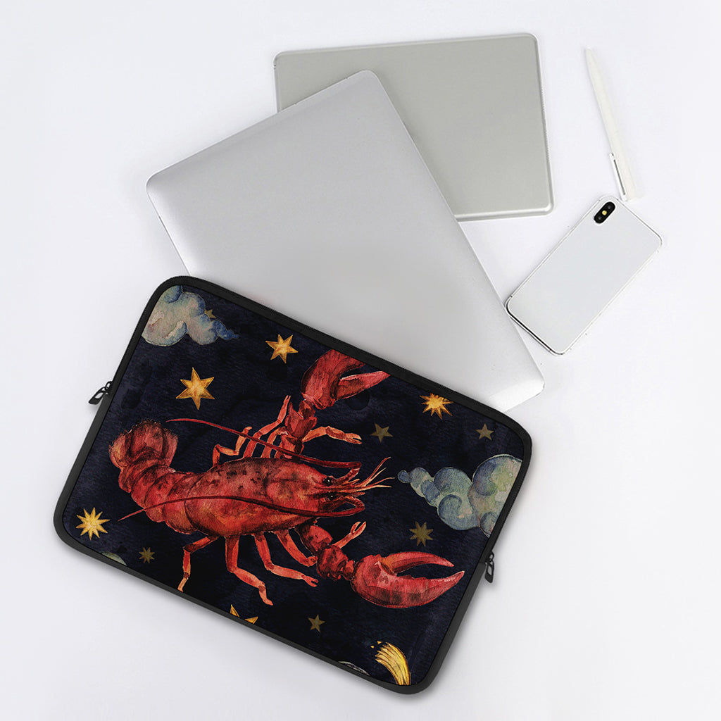 Watercolor Cancer Zodiac Sign Print Laptop Sleeve