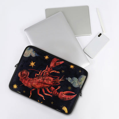 Watercolor Cancer Zodiac Sign Print Laptop Sleeve