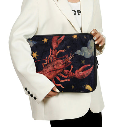 Watercolor Cancer Zodiac Sign Print Laptop Sleeve