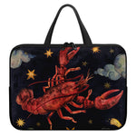 Watercolor Cancer Zodiac Sign Print Laptop Sleeve With Handle