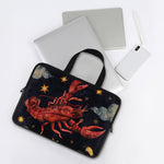 Watercolor Cancer Zodiac Sign Print Laptop Sleeve With Handle