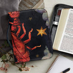 Watercolor Cancer Zodiac Sign Print Leather Bible Cover