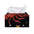 Watercolor Cancer Zodiac Sign Print Leather Tissue Box Cover