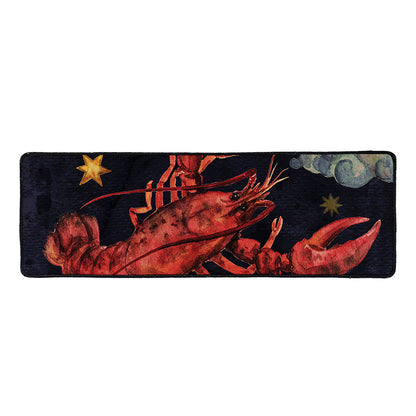 Watercolor Cancer Zodiac Sign Print Long Kitchen Mat