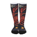Watercolor Cancer Zodiac Sign Print Long Socks
