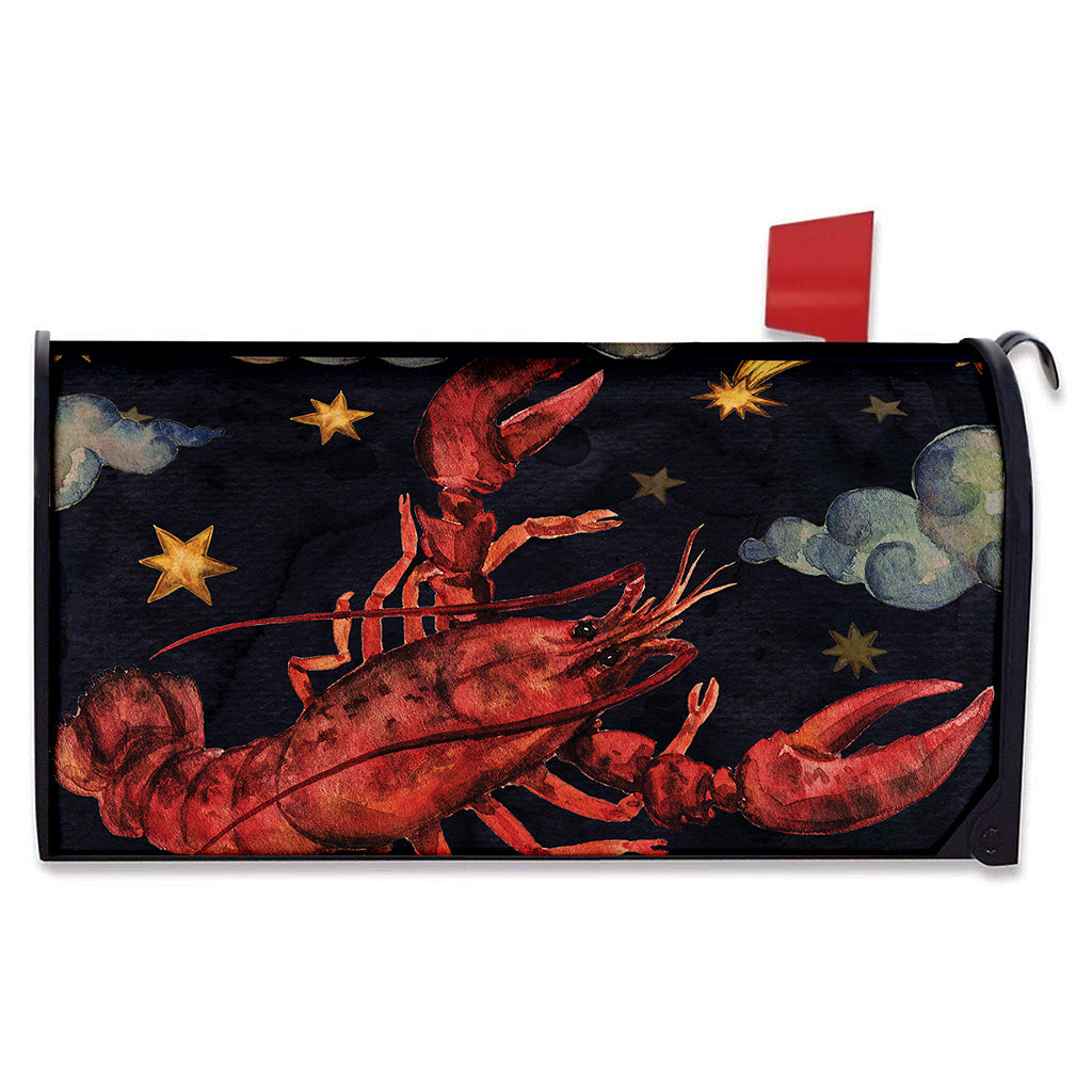 Watercolor Cancer Zodiac Sign Print Mailbox Cover