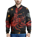 Watercolor Cancer Zodiac Sign Print Men's Bomber Jacket