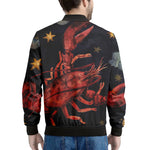 Watercolor Cancer Zodiac Sign Print Men's Bomber Jacket
